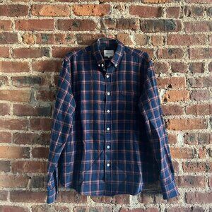 Plaid point collar button-up long sleeve shirt by Steven Alan